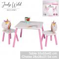 Table et 2 chaises Licorne