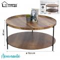 Table basse ronde 80cm