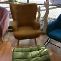 Fauteuil Ypos tissu moutarde