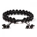 Bracelet agathe noire 0 6 cm