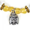 Bracelet citrine cristal de roche bouddha 2