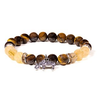 Bracelet il de tigre quartz rutile elephant 1