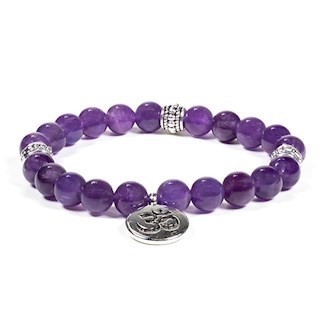 Mala bracelet amethyste elastique om