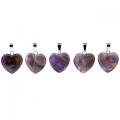 Pendentif amethyste forme coeur