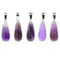 Pendentif amethyste forme de goutte 