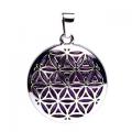 Pendentif fleur de vie avec amethyste 3cm